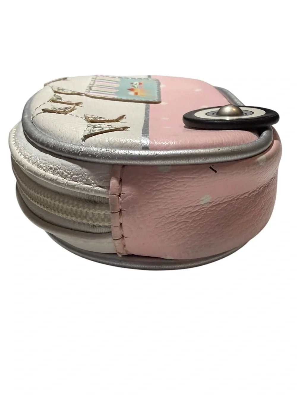 Vendula London Pink and Silver Caravan Camper Coin Purse